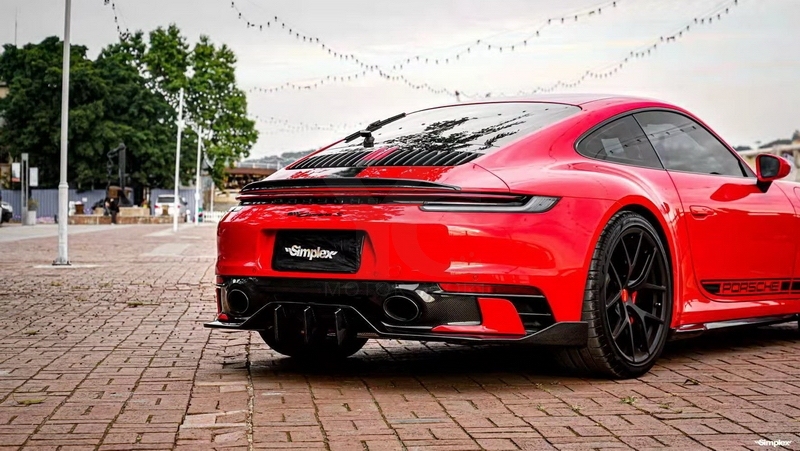 2019-2022 Porsche 911 992.1 Carrera & S & 4 & 4S Sport D MIW Performance Style Rear Under Lip Dry Carbon Fiber