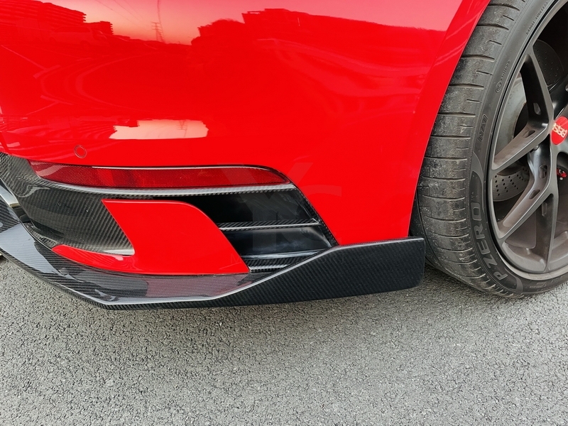 2019-2022 Porsche 911 992.1 Carrera & S & 4 & 4S Sport D MIW Performance Style Rear Under Lip Dry Carbon Fiber
