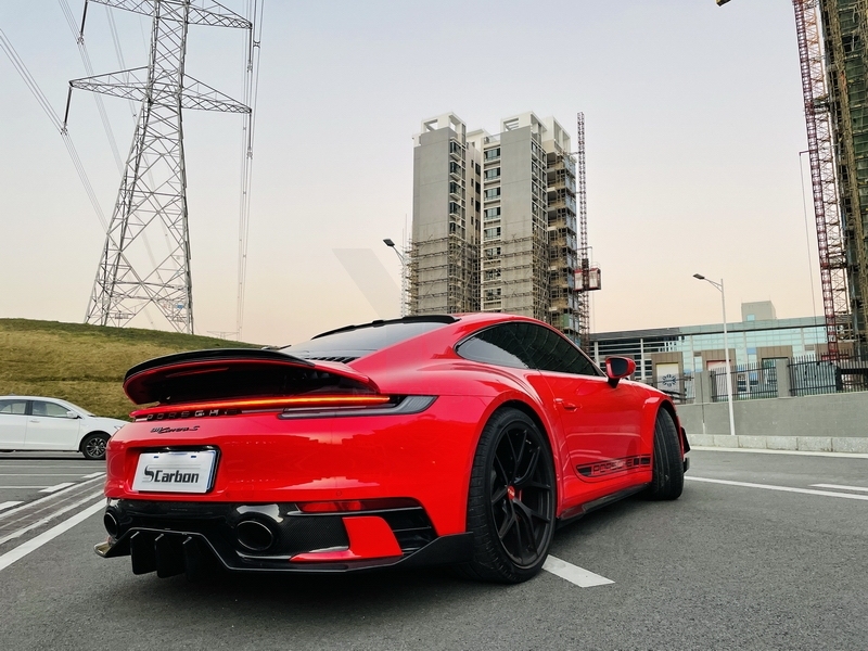 2019-2022 Porsche 911 992.1 Carrera & S & 4 & 4S Sport D MIW Performance Style Rear Under Lip Dry Carbon Fiber