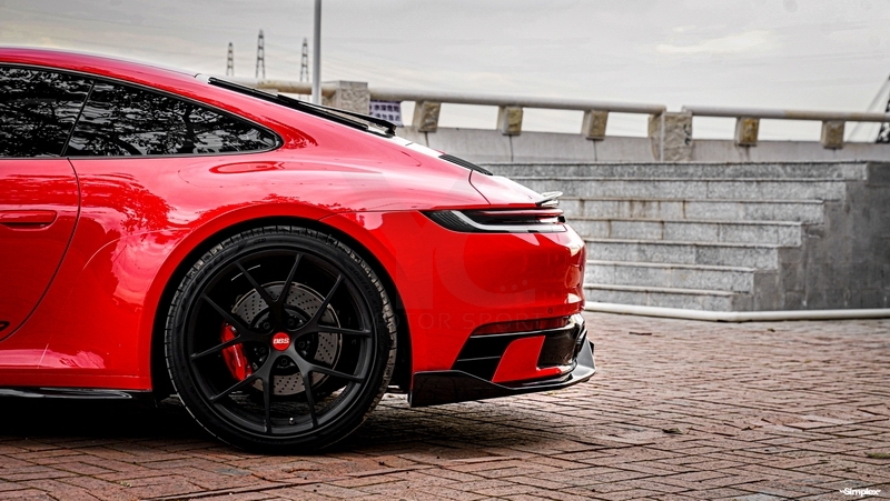 2019-2022 Porsche 911 992.1 Carrera & S & 4 & 4S Sport D MIW Performance Style Rear Under Lip Dry Carbon Fiber