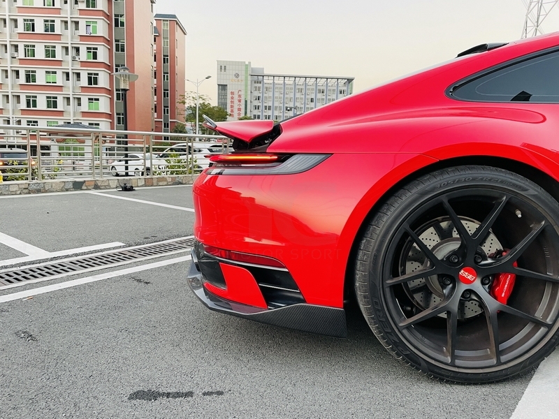 2019-2022 Porsche 911 992.1 Carrera & S & 4 & 4S Sport D MIW Performance Style Rear Under Lip Dry Carbon Fiber