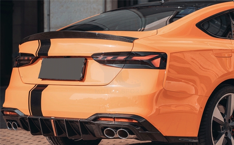 Carbon Fiber HK Style Rear Spoiler Wing Fit For 2017-2023 Audi A5 S5 Coupe Trunk Spoiler
