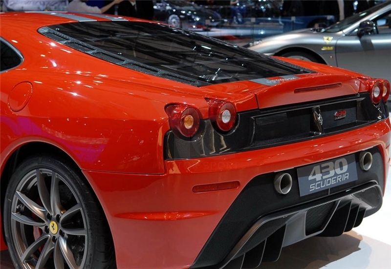 Carbon Fiber 16M Rear Tail Panel Grille Fit For 2004-2009 Ferrari F430 Scuderia Coupe Scuderia Spider