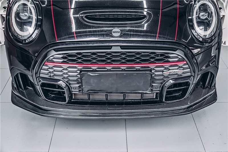 Dry Carbon Fiber DCF  AG Style Front Lip Fit For 2022-2023 MINI F56 JCW Duell Front Lip Spiltter Spot goods