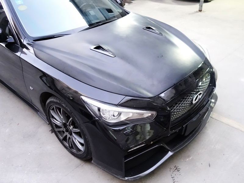 Fiber Glass FRP GTR Style Hood Fit For 2014-2015 Q50 Sedan bonnet