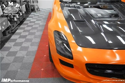 Carbon Fiber CF Front Bonnet Hood Engine Cover Fit For MB R197 SLS-Class iMP Performance Hood Bonnet With Glass
