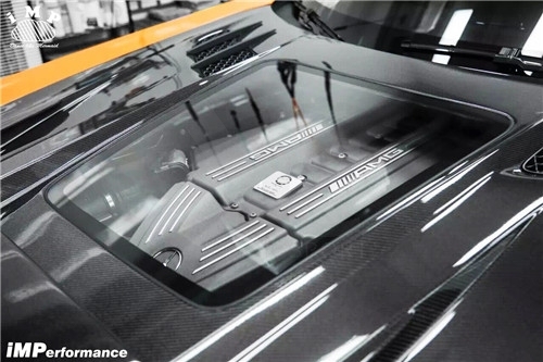 Carbon Fiber CF Front Bonnet Hood Engine Cover Fit For MB R197 SLS-Class iMP Performance Hood Bonnet With Glass