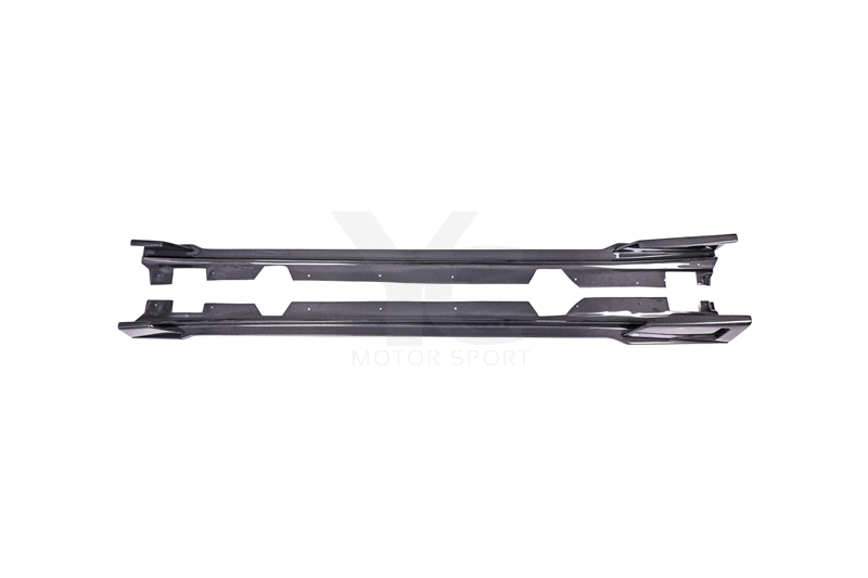 Carbon Fiber CF Bk Shark Style Side Skirts Underboard Fit For 2019-2021 BMW 3 Series G20