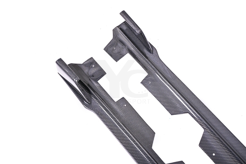 Carbon Fiber CF Bk Shark Style Side Skirts Underboard Fit For 2019-2021 BMW 3 Series G20