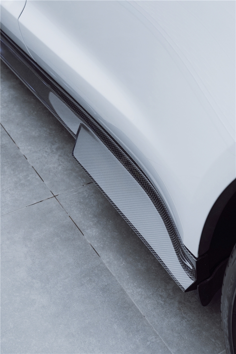 Carbon Fiber CF MS Style Side Skirts Fit For 2019-2022 Porsche Taycan J1 4/4S