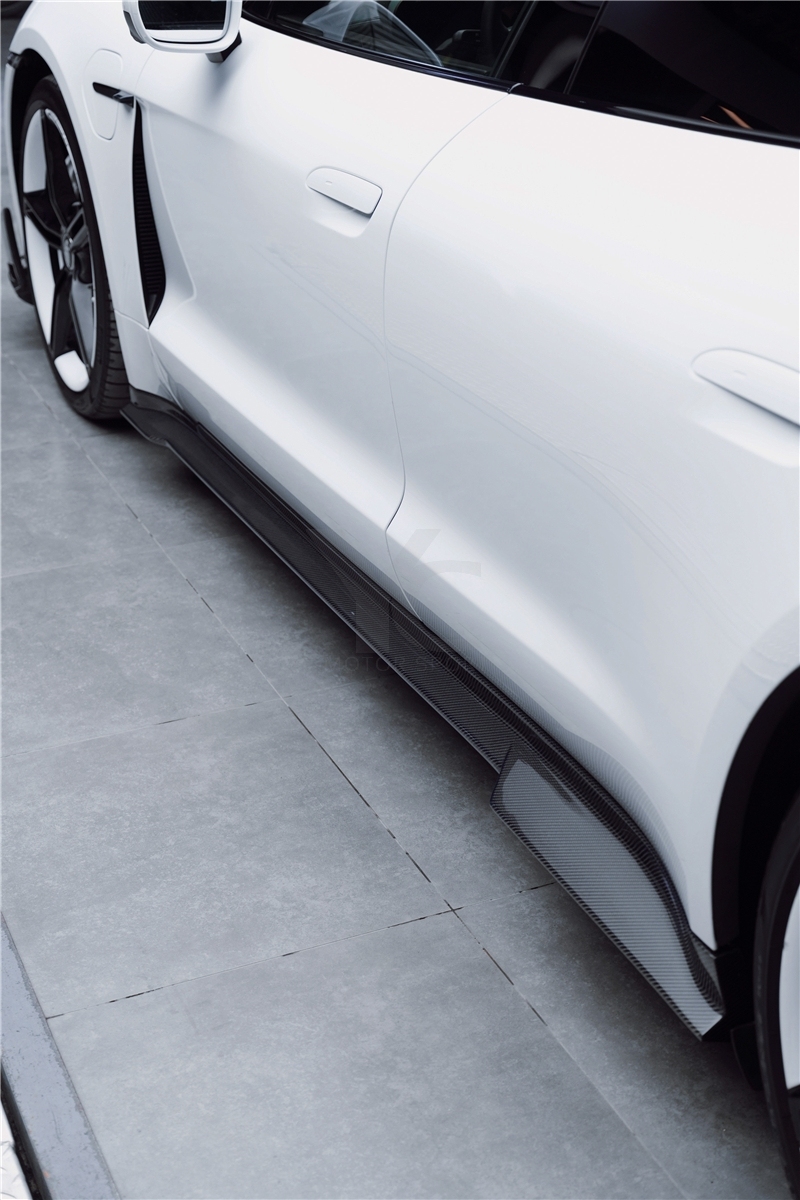 Carbon Fiber CF MS Style Side Skirts Fit For 2019-2022 Porsche Taycan J1 4/4S