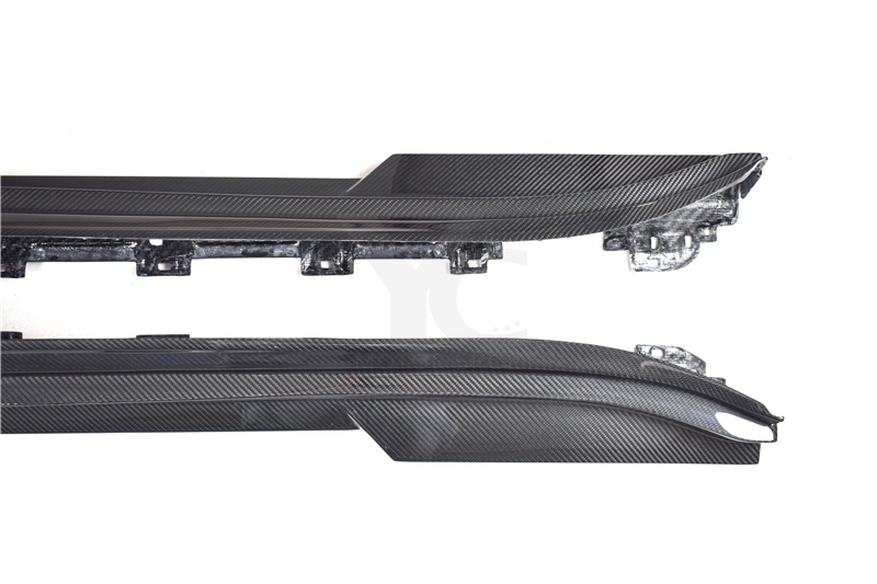 Carbon Fiber CF MS Style Side Skirts Fit For 2019-2022 Porsche Taycan J1 4/4S