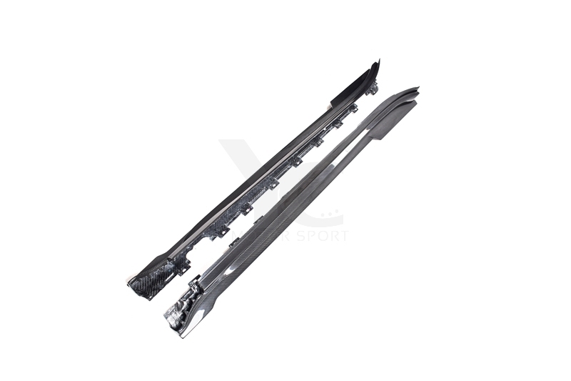 Carbon Fiber CF MS Style Side Skirts Fit For 2019-2022 Porsche Taycan J1 4/4S