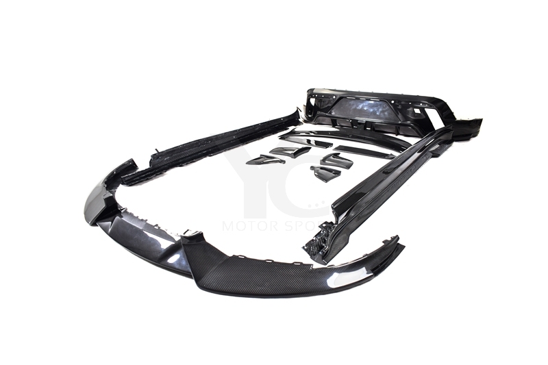Carbon Fiber CF MS Style Bodykit Front Lip Side Skirt Rear Diffuser Rear Trunk Spoiler Fit For 2019-2022 Porsche Taycan J1 4/4S
