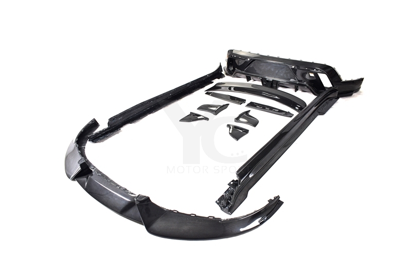 Carbon Fiber CF MS Style Bodykit Front Lip Side Skirt Rear Diffuser Rear Trunk Spoiler Fit For 2019-2022 Porsche Taycan J1 4/4S