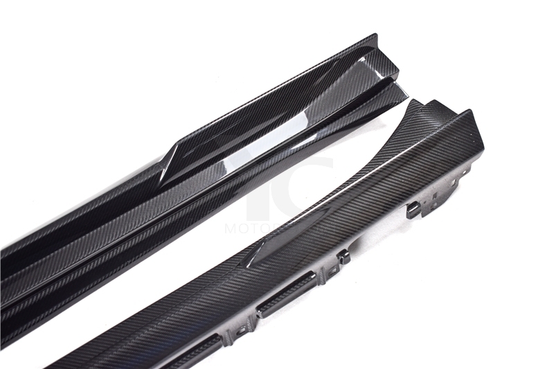 Carbon Fiber CF MS Style Side Skirts Fit For 2019-2022 Porsche Taycan J1 4/4S