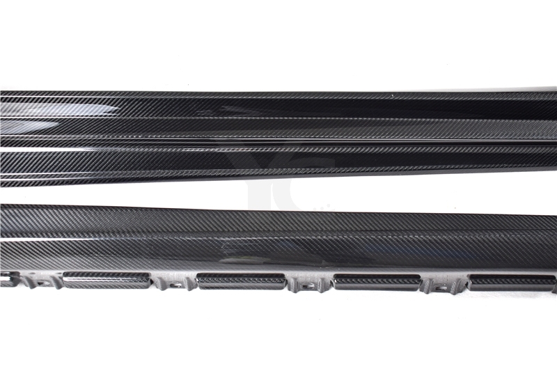 Carbon Fiber CF MS Style Side Skirts Fit For 2019-2022 Porsche Taycan J1 4/4S