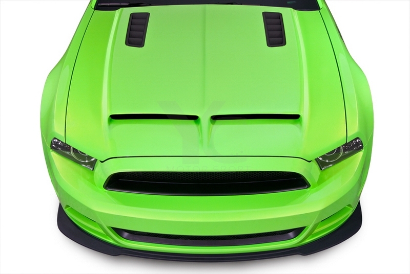 In Stock FRP Fiber Glass TruCarbon A53KR Style Ram Air Hood Bonnet Engine Cover Fit For 2010-2014 Mustang Shelby GT500 GT V6