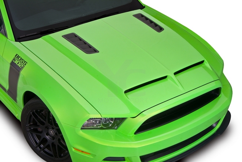 In Stock FRP Fiber Glass TruCarbon A53KR Style Ram Air Hood Bonnet Engine Cover Fit For 2010-2014 Mustang Shelby GT500 GT V6