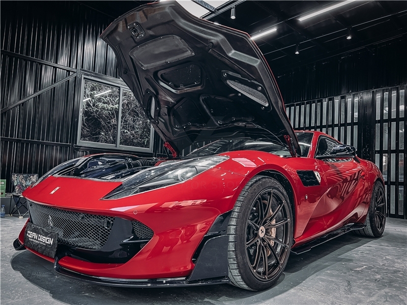 Dry Carbon Fiber MSY Softkit Style Front Lip Front Splitter Fit For 2017-2020 Ferrari 812 Superfast Body Kit