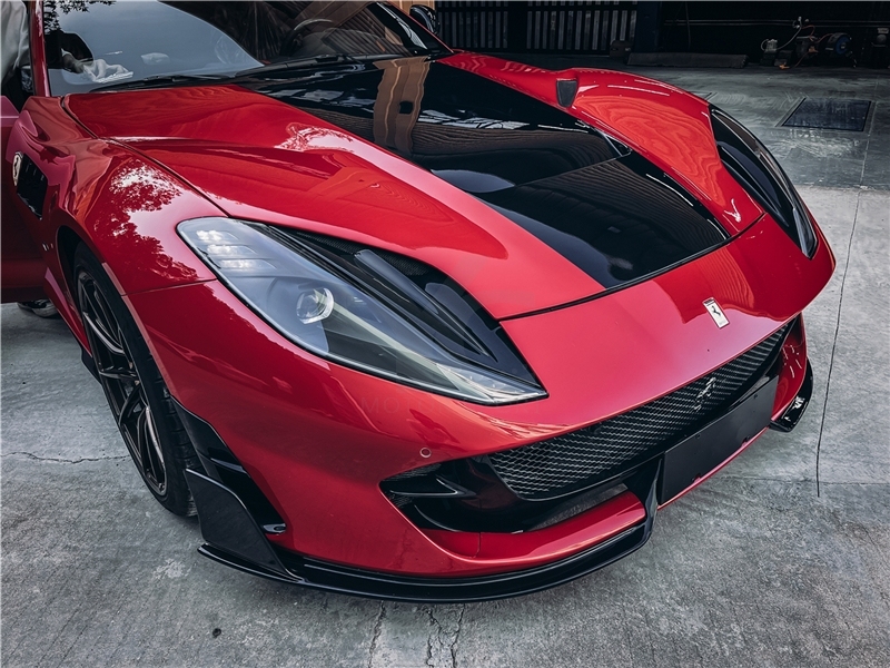 Dry Carbon Fiber MSY Softkit Style Front Lip Front Splitter Fit For 2017-2020 Ferrari 812 Superfast Body Kit