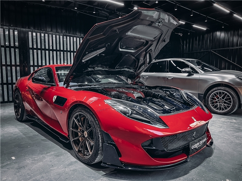 Dry Carbon Fiber MSY Softkit Style Front Lip Front Splitter Fit For 2017-2020 Ferrari 812 Superfast Body Kit