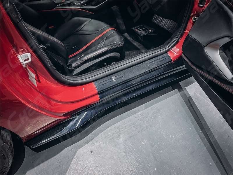 Dry Carbon Fiber MSY Softkit Style Side Skirts Fit For 2017-2020 Ferrari 812 Superfast Body Kit Plain Carbon Weave