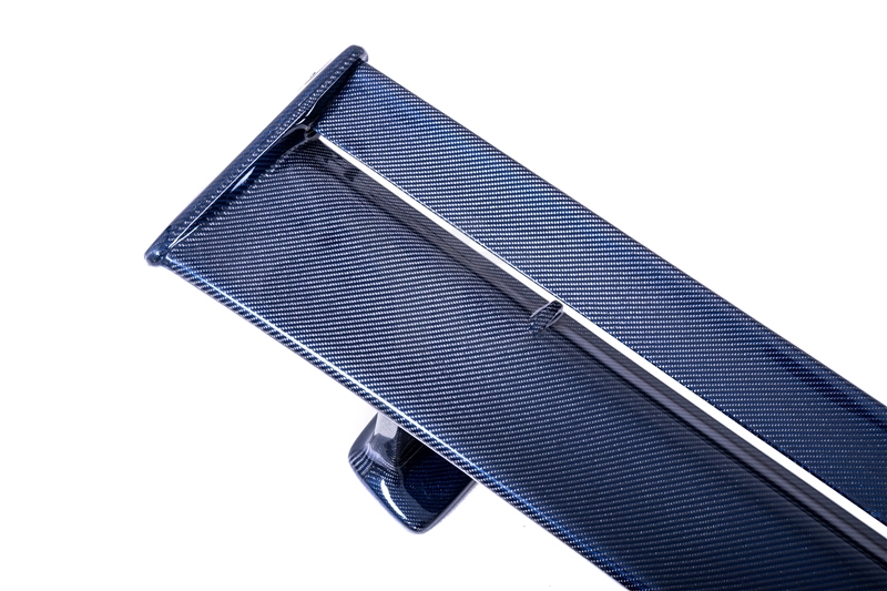 Blue Carbon Fiber CF OEM Style Rear Spoiler Wing w/ Jun Higher Leg Fit For 1999-2002 Nissan Skyline R34