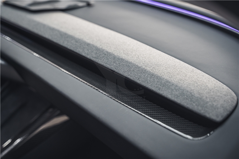 Car-Styling Dry Carbon Fiber DCF Model 3 Interior Trim Kit Fit For 2023-2024 TESLA Model 3 Interior Trim Kit Twill Carbon Weave