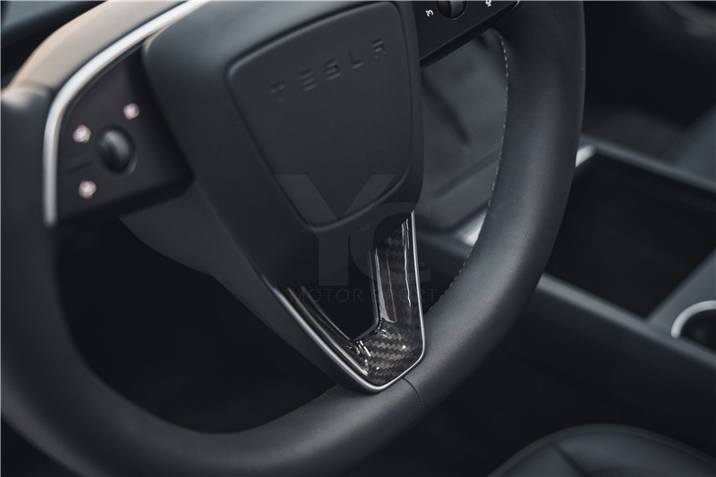Car-Styling Dry Carbon Fiber DCF Model 3 Interior Trim Kit Fit For 2023-2024 TESLA Model 3 Interior Trim Kit Twill Carbon Weave