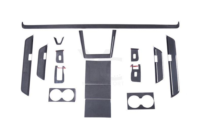 Car-Styling Dry Carbon Fiber DCF Model 3 Interior Trim Kit Fit For 2023-2024 TESLA Model 3 Interior Trim Kit Twill Carbon Weave