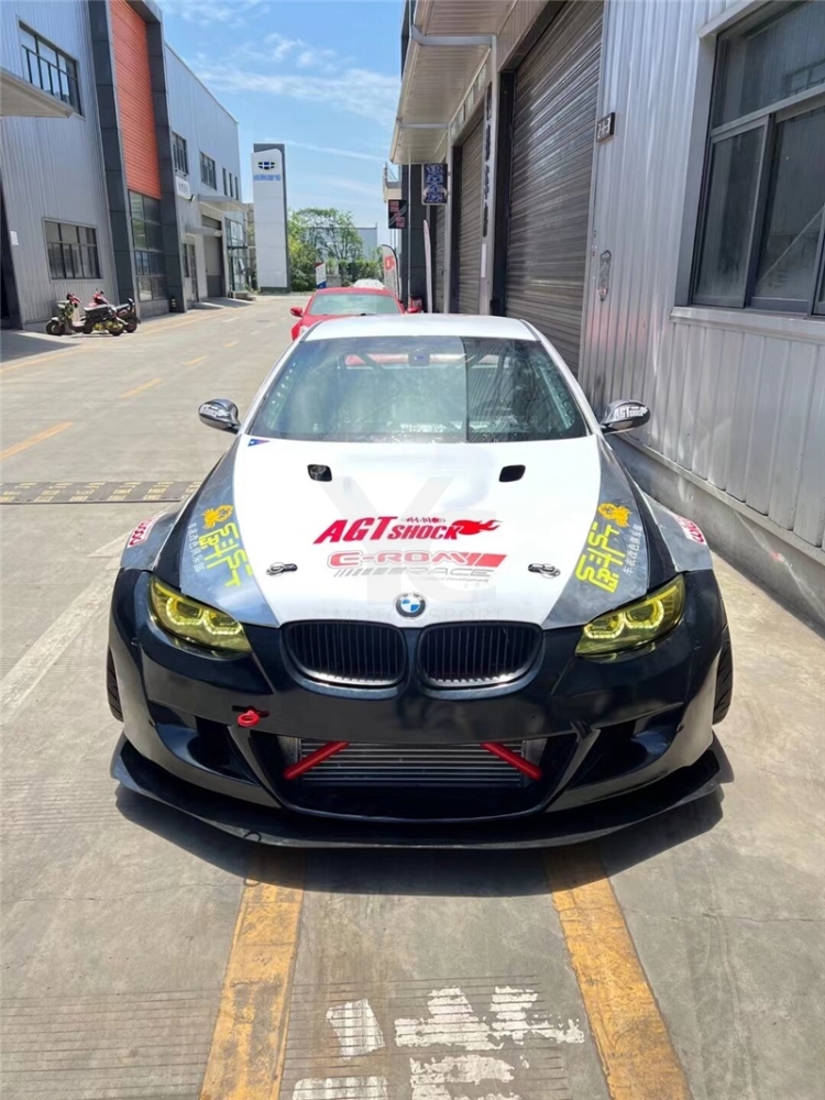 FRP Fiber Glass PD Style Bodykits Fit For 2007-2013 E92 M3 RB Body Kit Front Bumper Lip Fender Flare Spat Spoiler Wing Side Skirt