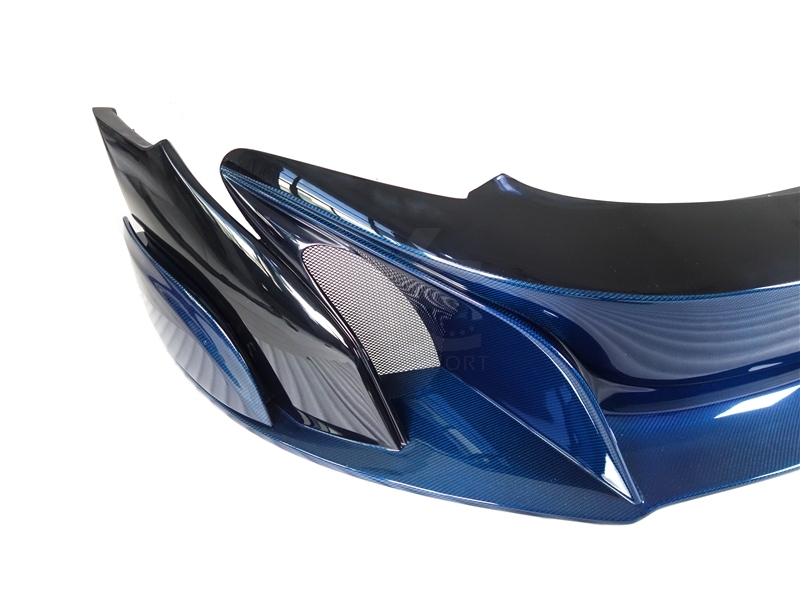 Blue Carbon Fiber CF 675LT Style Front Bumper Fit For 2014-2017 McLaren 650S