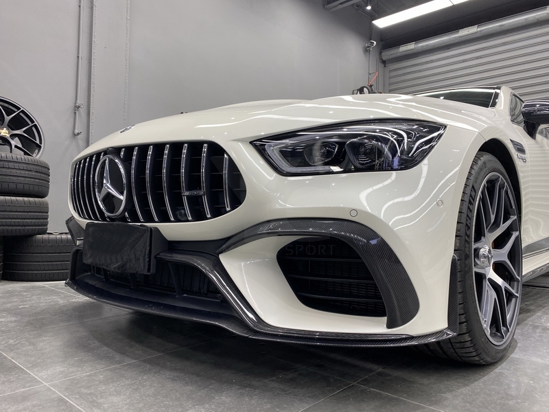 Carbon Fiber CF EDITION1 Aerodynamic Package Style Front Bottom Lip Fit For 2019-2023 Mercedes Benz MB AMG GT63 & S 4D Coupe X290