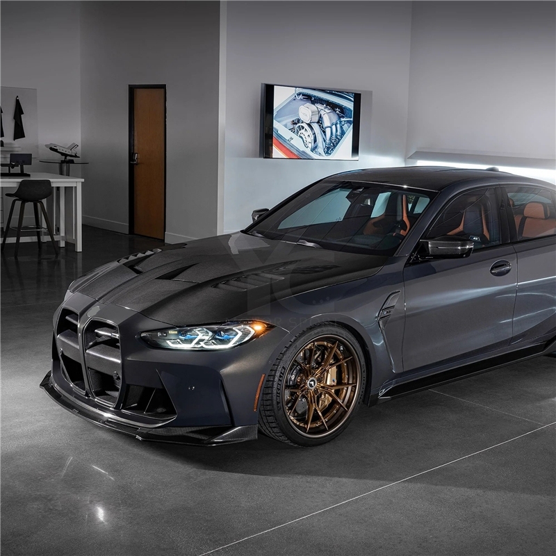 Car-Styling Dry Carbon Fiber DCF VRS GTS-V Style Hood Engine Cover Bonnet Fit For 2021-2023 BMW G80 M3 G82 M4