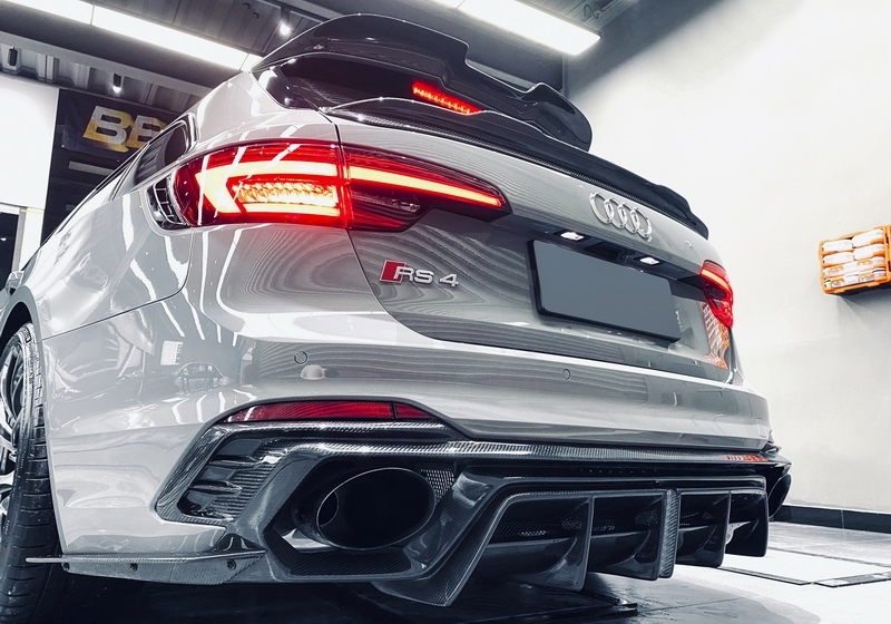 Carbon Fiber Avant RS01R Rear Diffuser Lip Fit For 2017-2022 Audi RS4 B9 B9.5