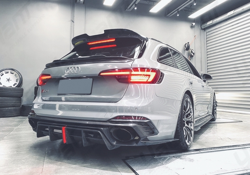 Carbon Fiber Avant RS01R Front Rear Bumper Spats Fit For 2017-2022 Audi RS4 B9 B9.5