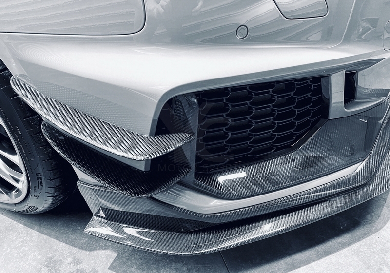 CF Carbon Fiber Avant RS01R Front Bumper Canards Fit For 2020-2022 Audi RS4 B9.5