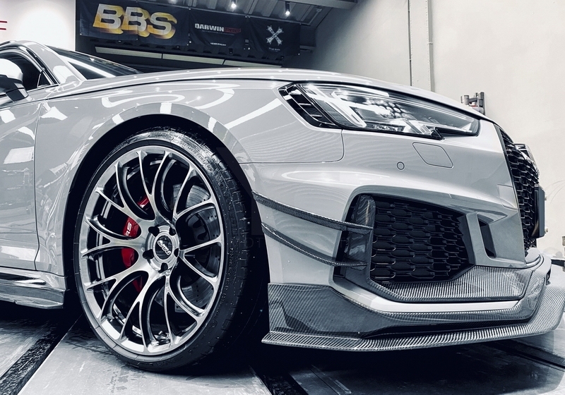 CF Carbon Fiber Avant RS01R Front Bumper Canards Fit For 2020-2022 Audi RS4 B9.5