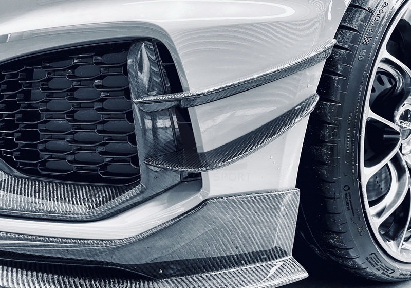 CF Carbon Fiber Avant RS01R Front Bumper Canards Fit For 2020-2022 Audi RS4 B9.5