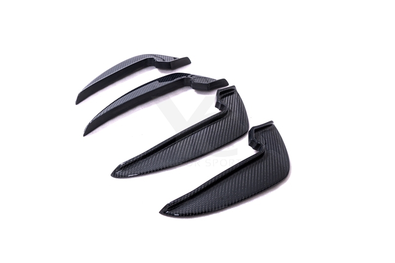 CF Carbon Fiber Avant RS01R Front Bumper Canards Fit For 2020-2022 Audi RS4 B9.5
