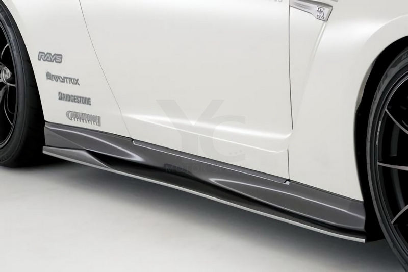 Car Accessories Carbon Fiber VS 17' Ver. Style Side Skirts Fit For 2017-2018 R35 GTR Side Skirt Underboard Extension