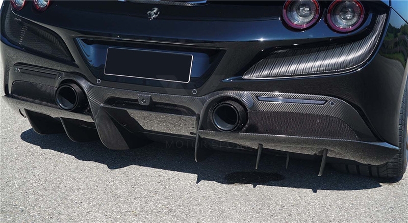 Dry Carbon Fiber DCF 2019-2023 Ferrari F8 Tributo & Spider Rear Diffuser