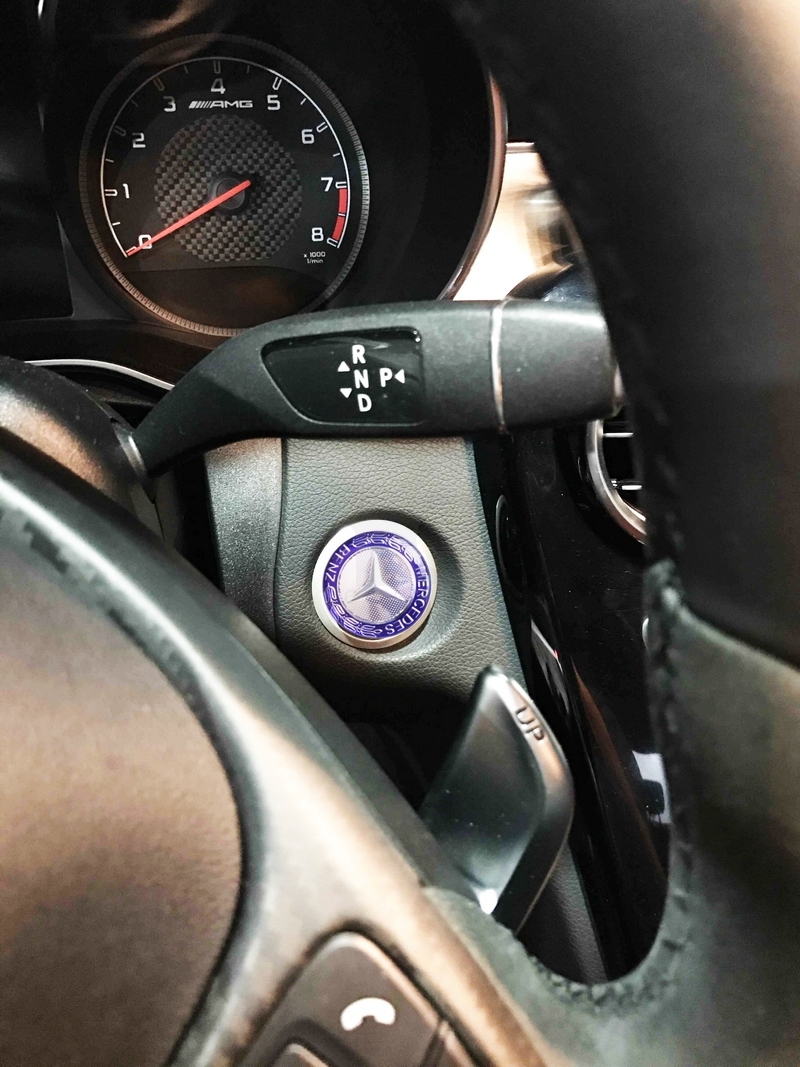Car Onekey Start Stop Button Cover Car Interior Decor Sticker Engine Ignition Start Switch Protective Cover Engine Start Button Cover Benz