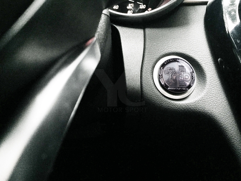 Car Onekey Start Stop Button Cover Car Interior Decor Sticker Engine Ignition Start Switch Protective Cover Engine Start Button Cover Benz