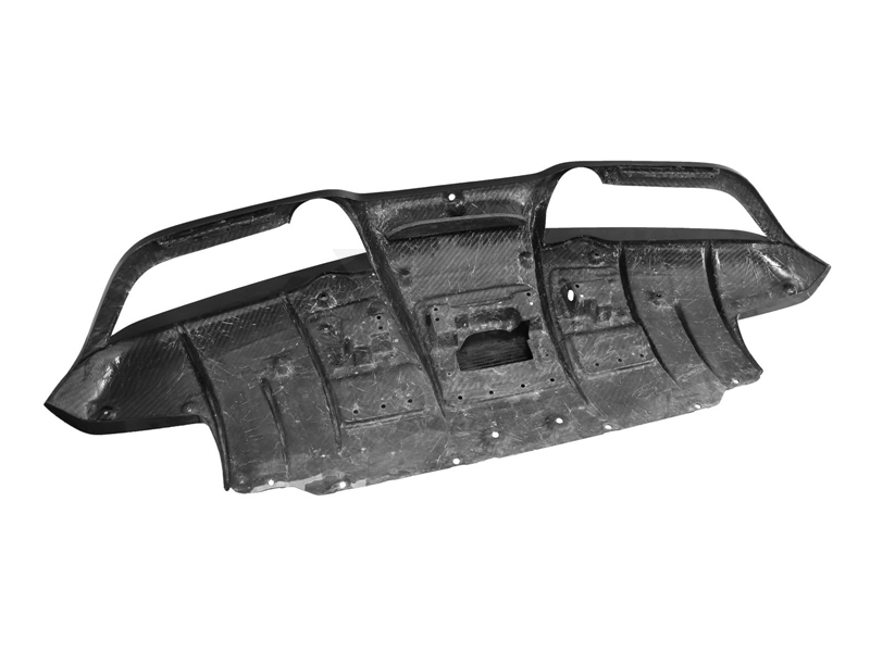 2019-2023 Ferrari F8 Tributo & Spider OEM Style Dry Carbon Fiber Rear Diffuser & Panels
