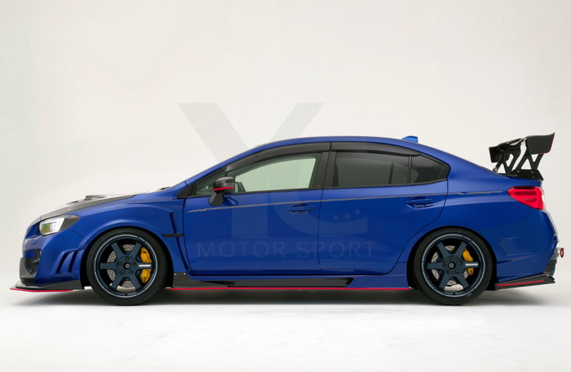 2015-2021 Subaru Impreza VA WRX S4 & WRX STI Sedan VARIS ARISING II Style Side Skirts w/ Air Shroud