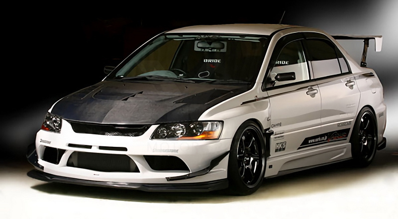 2004-2007 Mitsubishi Lancer Evolution 8-9 VARIS 09' Ver. Style Front Diffuser