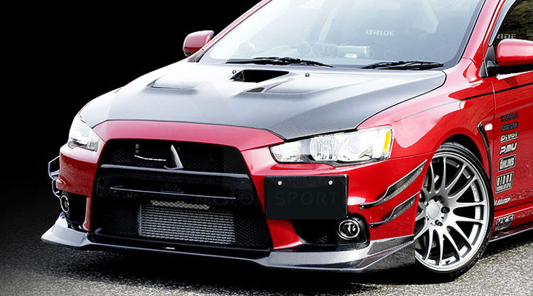 2008-2017 Mitsubishi Lancer Evolution EVO X VARIS Style Front Lip