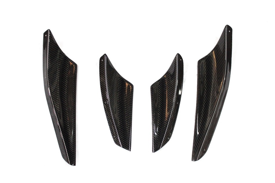 2008-2017 Mitsubishi Lancer Evolution EVO X VARIS Style Front Bumper Canards 4pcs